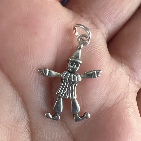 Silver Clown Pendant Necklace - Picture 2 of 7